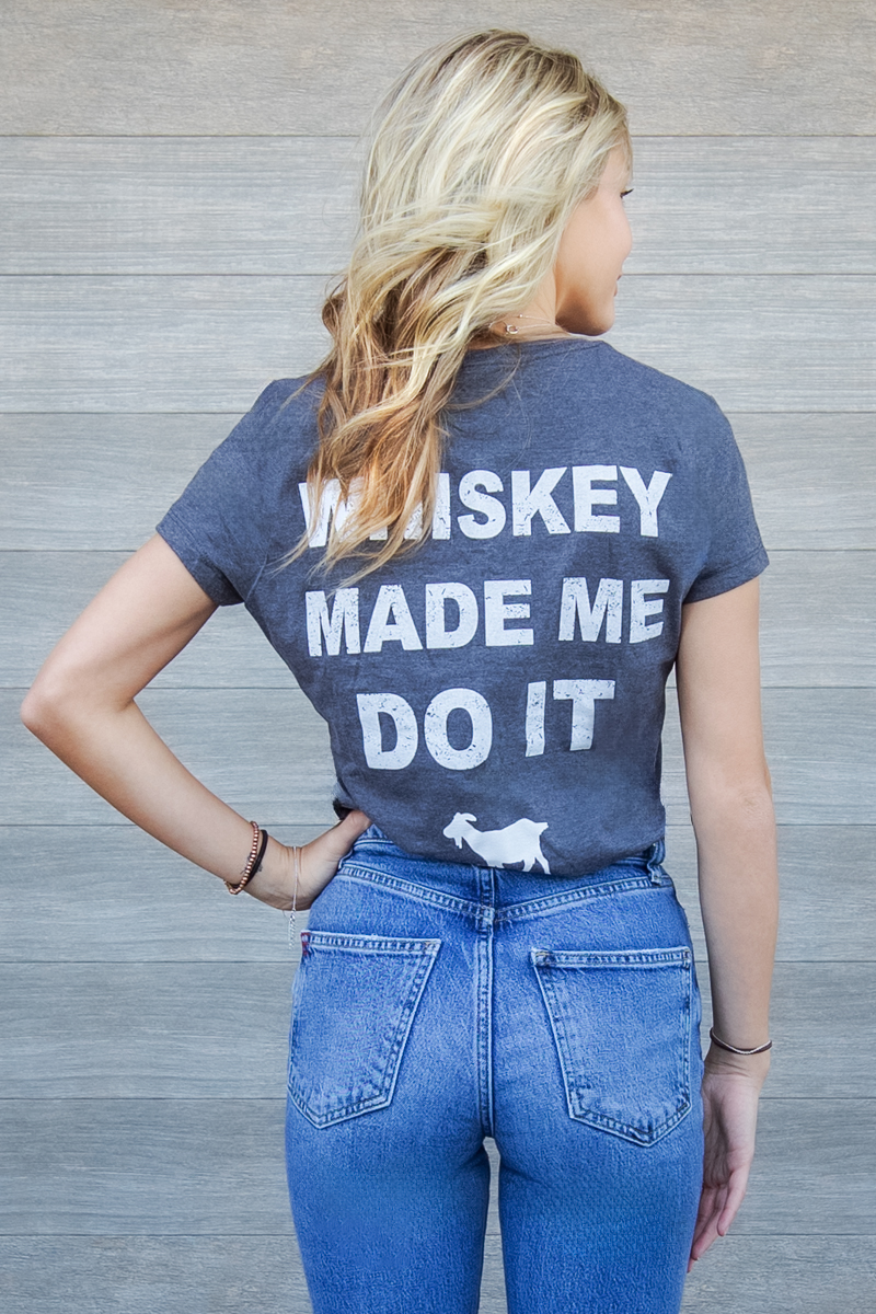 Whiskey Made Me Do It – Women’s V-neck - Newburyport - Image 2